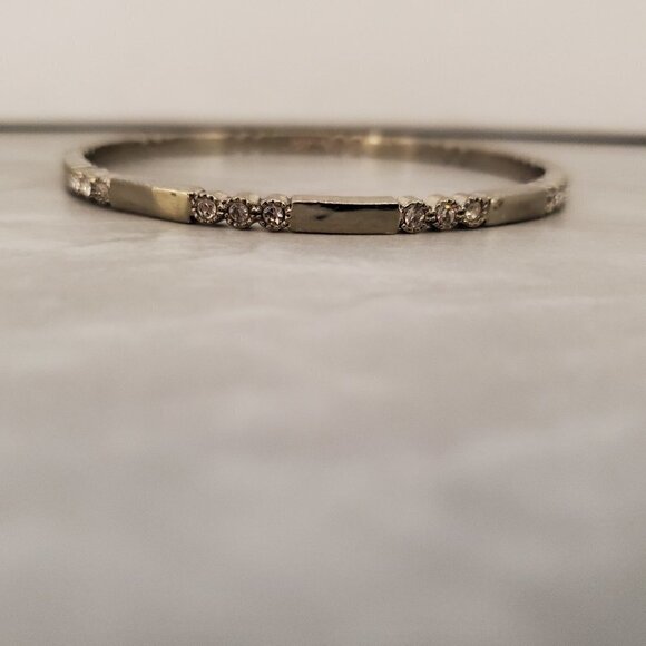 LOFT Jewelry - ✨ LOFT Silver Rhinestone Crystal Pave Skinny Bangle Bracelet ✨